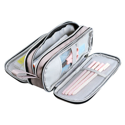 Large Capacity School Pencil Case Customized Canvas Pencil Bag with Colorful Pattern
