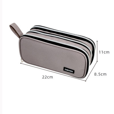 Large Capacity School Pencil Case Customized Canvas Pencil Bag with Colorful Pattern