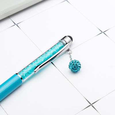 Cute Crystal Pen Diamond Ballpoint Pens Stationery Ballpen 2 In 1 Crystal Stylus Pen