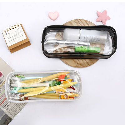 Boys or Girls 19*7*4.5cm Clear Exam Pencil Case with Zipper and 2022 at Office School