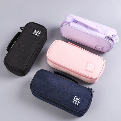 Multifunctional Storage Pencil Case Fashion Canvas Stationery Bag for Schools Offices
