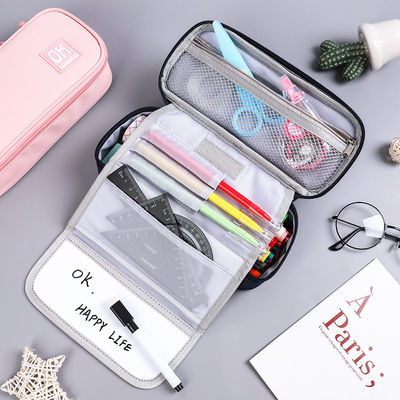 Multifunctional Storage Pencil Case Fashion Canvas Stationery Bag for Schools Offices
